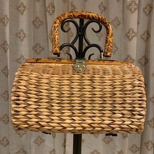 Cane Bag with Bamboo Handle